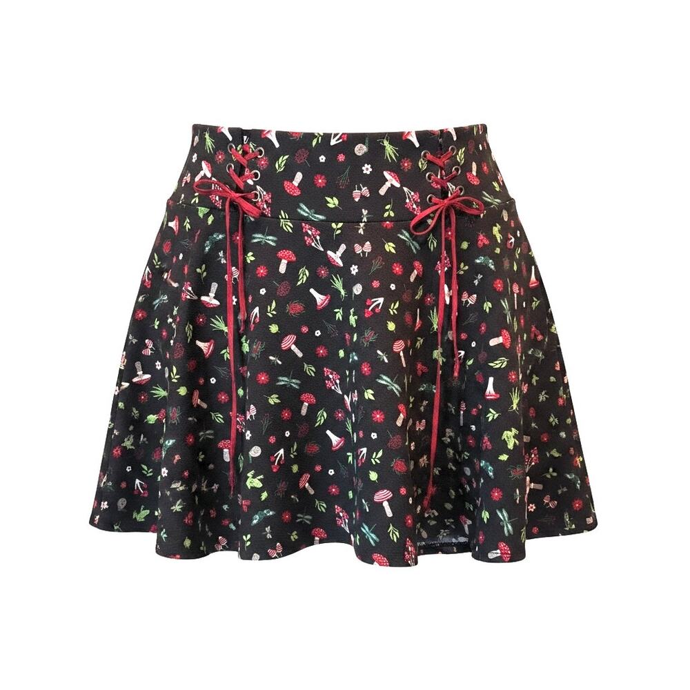Midnight Hour Womens Size 3 Floral Corset Waist Mini Skirt Goth Whimsigoth